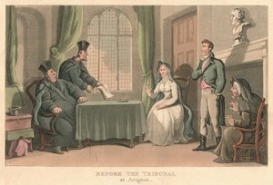 Voor het tribunaal in Avignon, 1818 door Thomas Rowlandson