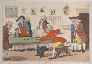 Biljart, 1 maart 1803 door Thomas Rowlandson