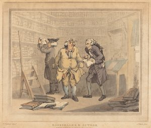 Boekverkoper en auteur door Thomas Rowlandson