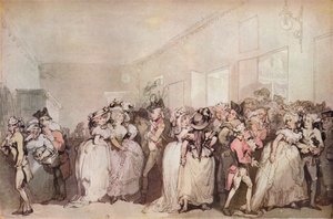 Box Lobby Loungers van 1785, c1785 door Thomas Rowlandson