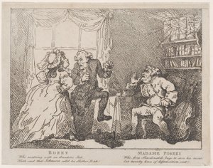 Bozzy en Madame Piozzi Frontispice, Bozzy en Piozzi door Peter Pindar, 1780-86 door Thomas Rowlandson