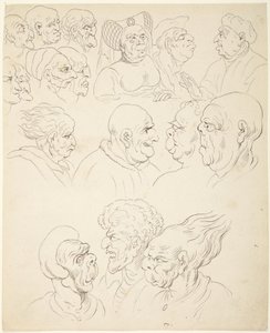 Karikaturhoofden door Thomas Rowlandson