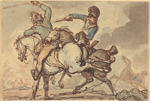 Cavalerieschermutseling door Thomas Rowlandson