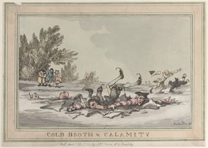 Koude bouillon en rampspoed door Thomas Rowlandson