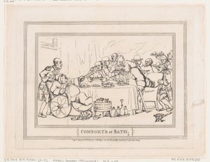 Comforts of Bath, plaat 9, 6 januari 1798 door Thomas Rowlandson