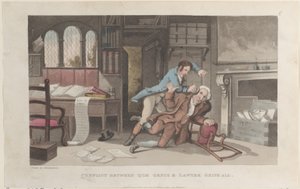 Conflict tussen Quae Genus en advocaat Gripe-all, uit De Geschiedenis van Johnny Q..., 1 oktober 1821