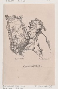 Connoisseur, april 1808 door Thomas Rowlandson
