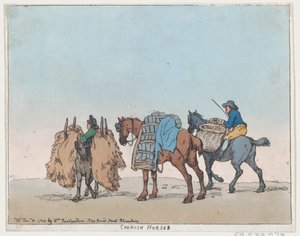 Cornish Horses, 29 december 1788 door Thomas Rowlandson
