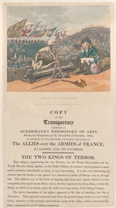 Dood en Bonaparte, de twee koningen van terreur, 1 januari 1814 door Thomas Rowlandson