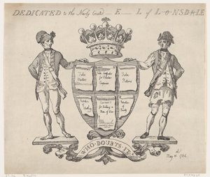 Opgedragen aan de Nieuw Gecreëerde E-l van L-nsd-le, 11 mei 1784 door Thomas Rowlandson