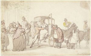 Vertrekscène door Thomas Rowlandson