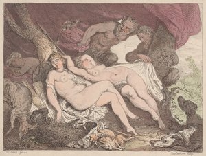 Diana en haar nimfen bespied door saters, 1790-1799