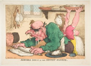 Diners op de netste manier bereid door Thomas Rowlandson