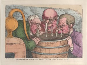Distilleerders die naar hun eigen zaken kijken, 10 oktober 1811 door Thomas Rowlandson