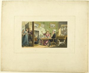 Doctor Syntax Teruggekeerd van Zijn Tour, uit De Tour van Doctor Syntax door Thomas Rowlandson