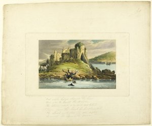 Doctor Syntax valt in het water, uit De Tour van Doctor Syntax door Thomas Rowlandson