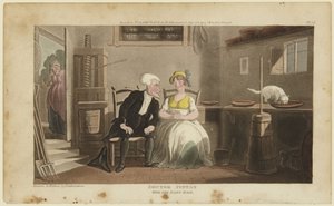 Dokter Syntax en de melkmeisje door Thomas Rowlandson