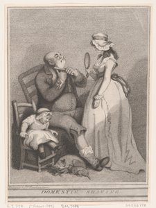 Scheeren thuis door Thomas Rowlandson