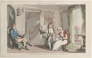 Don Michele Bereidt zich voor op zijn Triomftocht, uit Napels en de Campagna ..., 1 juni 1815 door Thomas Rowlandson