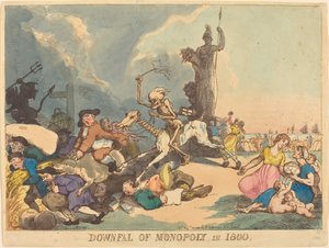 De Val van het Monopolie in 1800 door Thomas Rowlandson