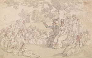 Dr. Syntax bezoekt een meisjesinternaat door Thomas Rowlandson