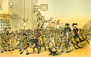 Dr. Syntax met de Skimmington-ruiters