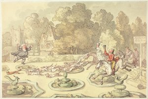 Woedende dominee door Thomas Rowlandson