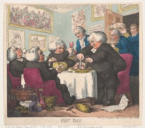 Vastendag, 20 maart 1799 door Thomas Rowlandson
