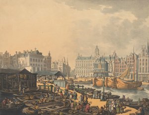 Feyge Dam, met een deel van de Vismarkt in Amsterdam, 1797
