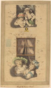 Eerste en tweede verdieping door Thomas Rowlandson