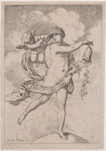 Fortuna met een Beurs, 1795-99 door Thomas Rowlandson