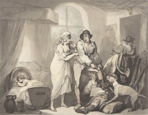 Vier uur op het platteland, ca. 1788-90 door Thomas Rowlandson