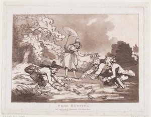 Kikkers jagen door Thomas Rowlandson