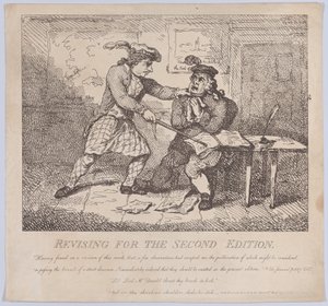 Frontispice, herzien voor de tweede editie Picturesque Beauties of Boswell door Thomas Rowlandson