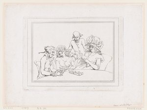 Een spelletje Cribbage door Thomas Rowlandson