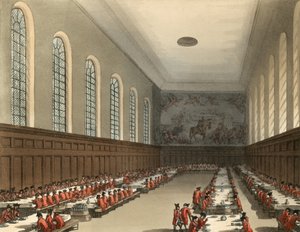 Algemeen overzicht van het interieur van het Chelsea Hospital door Thomas Rowlandson