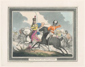 Geef punten en linkerparade door Thomas Rowlandson