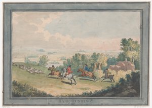 Hazenjacht door Thomas Rowlandson