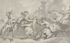 Ruiters Botsen door Thomas Rowlandson