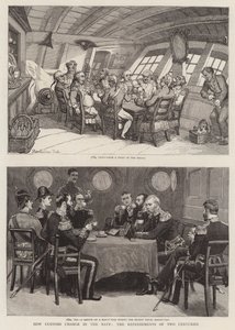 Hoe gebruiken veranderen in de marine, de verfrissingen van twee eeuwen door Thomas Rowlandson