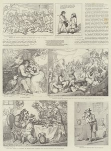 Humoristische Kunst op de Royal Naval Exhibition door Thomas Rowlandson