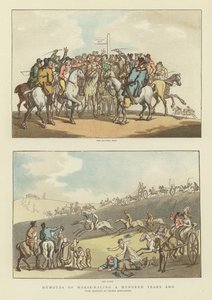 Humors van paardenrennen honderd jaar geleden door Thomas Rowlandson