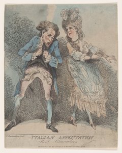 Italiaanse affectatie, echte karakters, 1786-91 door Thomas Rowlandson