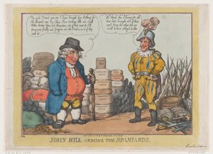 John Bull bewapent de Spanjaarden, 3 oktober 1808