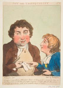 Vreugde met Rust Le Brun Travestie, of Karikaturen van de Passies door Thomas Rowlandson