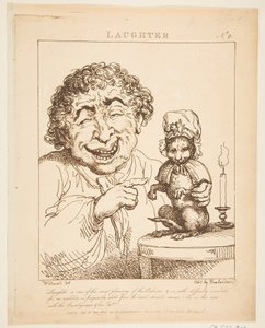 Laughter Le Brun Travested, of karikaturen van de passies door Thomas Rowlandson