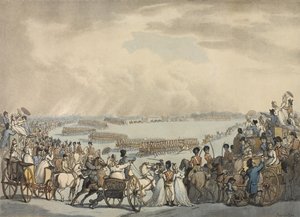 Lichte Paardvrijwilligers van Londen en Westminster, Bevelhebber Kolonel Herries, Beoordeeld door Zijne Majesteit op Wimbledon Common, 5 juli 1798