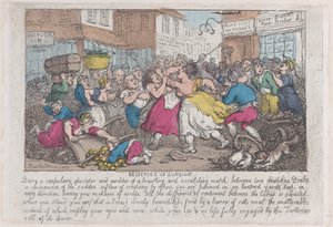 Ellende van Londen, 1807-08 door Thomas Rowlandson