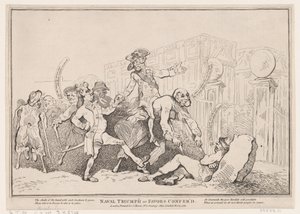 Marine Triomf, of Verleende Gunstbewijzen door Thomas Rowlandson