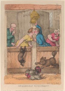 Verfrissing bij de buren door Thomas Rowlandson